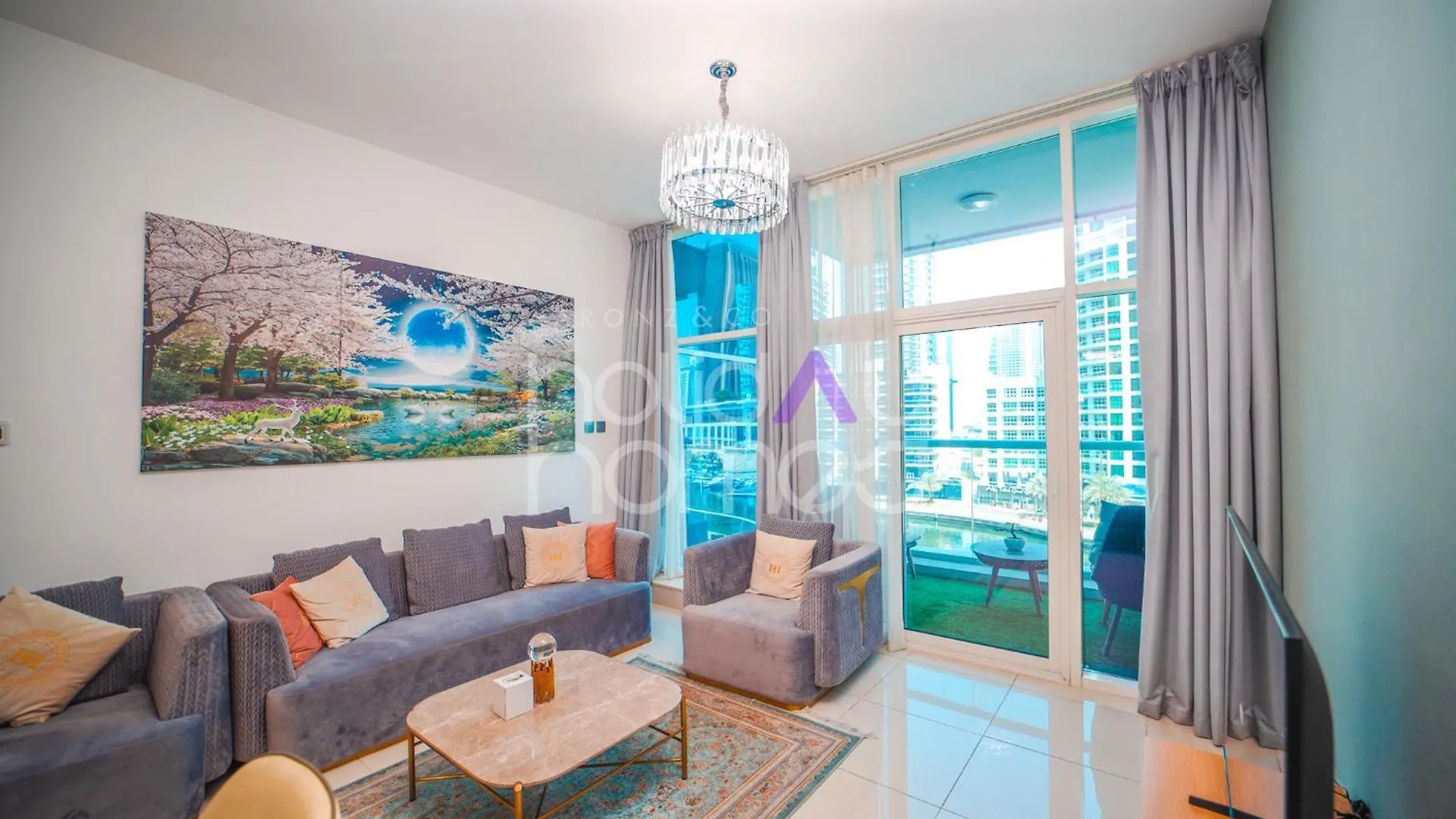 Stylish 2Br In Continental Tower Dubai Marina 아파트